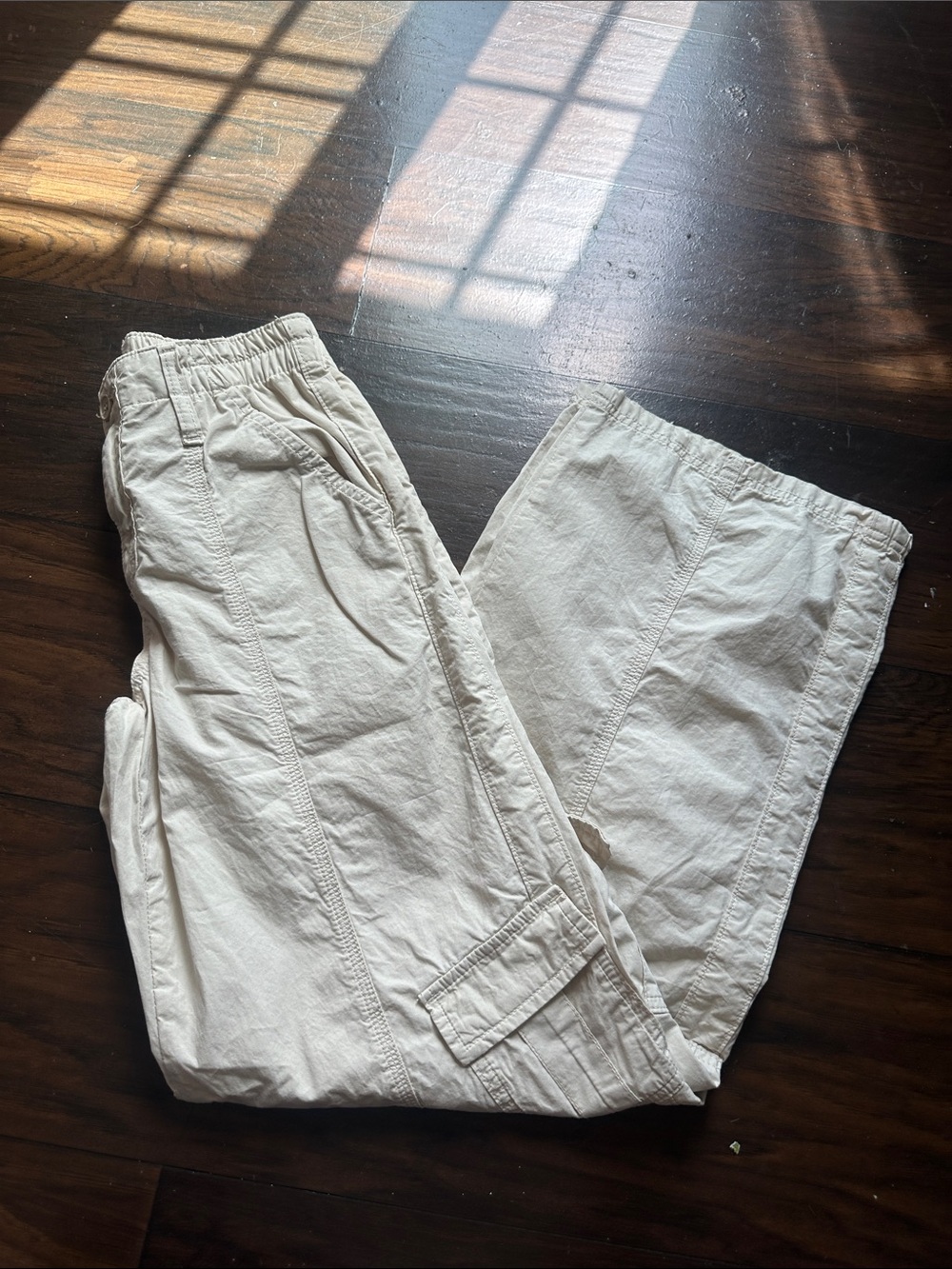 Casual Cargo Pants - Cream